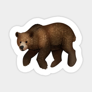 Cozy Grizzly Bear Magnet