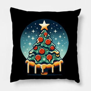 Pizza Xmas Tree, Christmas Style Pizza Lover Pillow