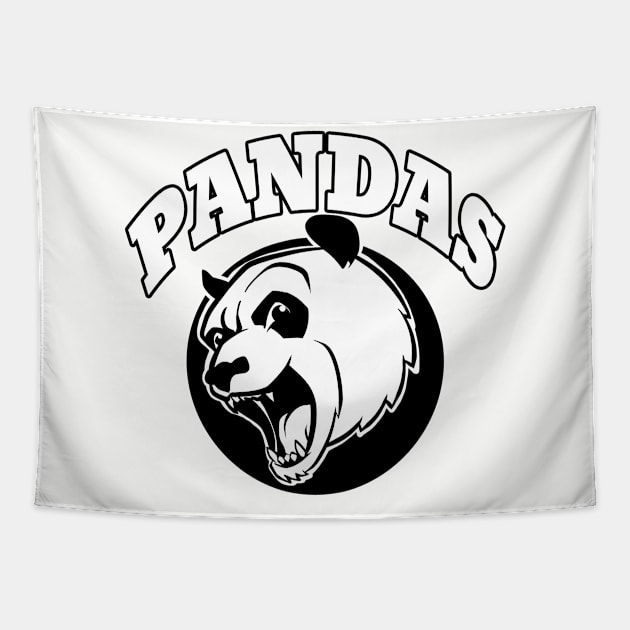 Pandas mascot Tapestry by Generic Mascots