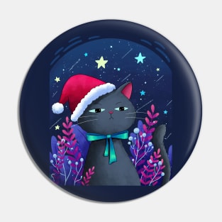 Merry Christmas Cats Pin