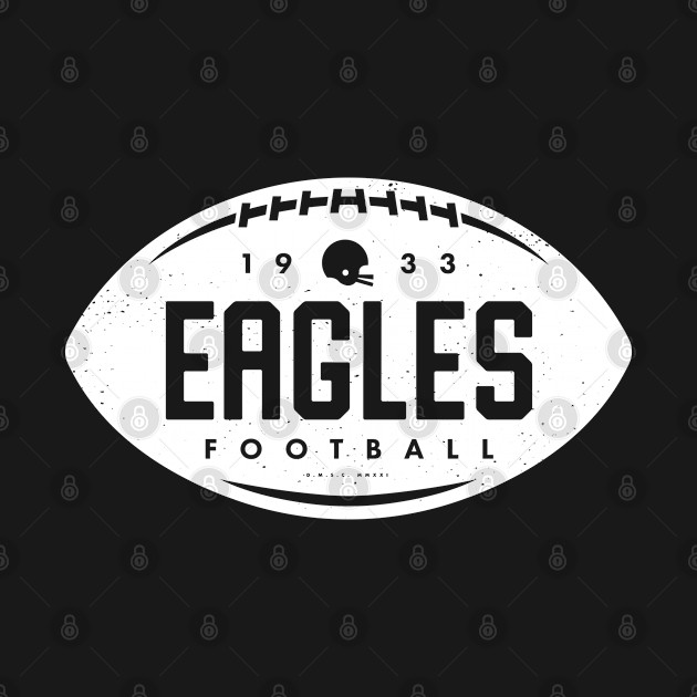 Discover Vintage Football Shape - Philadelphia Eagles (White Eagles Wordmark) - Philadelphia - T-Shirt