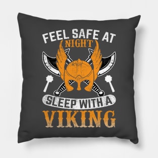 Viking Feel Safe At Night Pillow