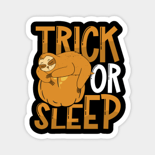 Halloween Sloth Pumpkin Trick or Sleep Magnet