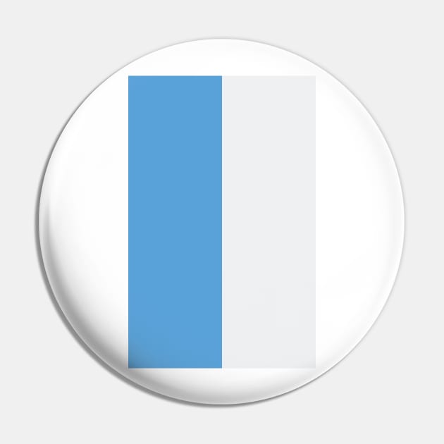 Manchester City Sky Blue and White Half design Pin by Culture-Factory