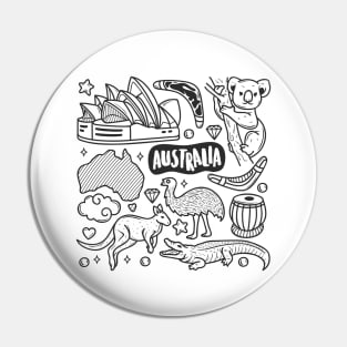 Australia Abstract Pin