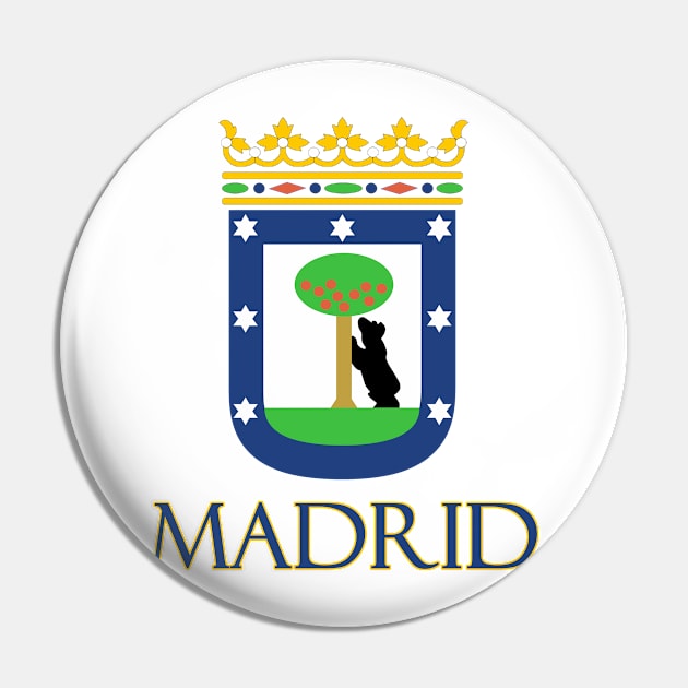 Madrid, Spain - Coat of Arms Design Pin by Naves