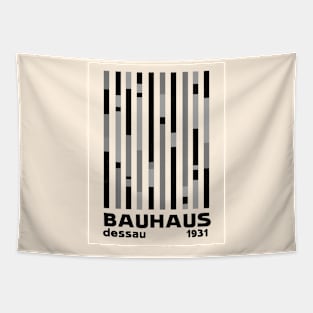 Bauhaus Dessau 1931 Modernist Homage Black Gray Cream Tapestry