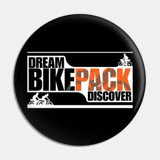 Dream Bikepack Discover Orange on Dark Color Pin