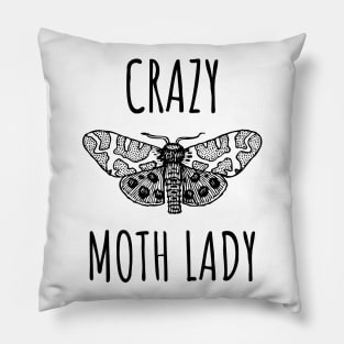 Crazy Moth Lady Pillow