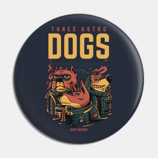 Three Astro Dogs Pin