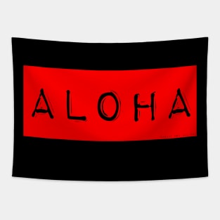 Aloha Label Maker (red) by Hawaii Nei All Day Tapestry