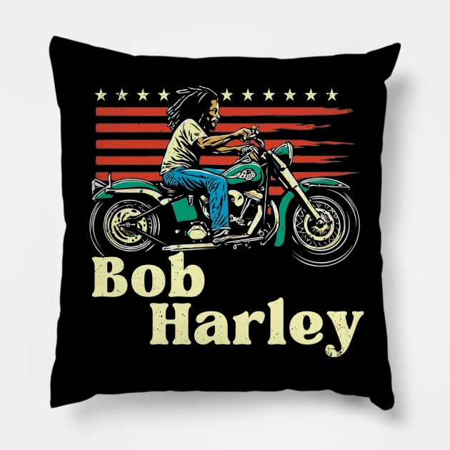 Bob Harley Pillow by RuftupDesigns