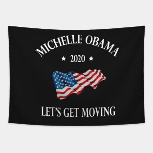 Michelle Obama 2020 lets get moving Tapestry