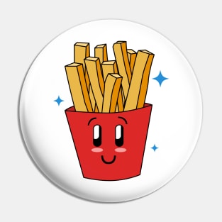 Happy smiling funny cute french fries Pin