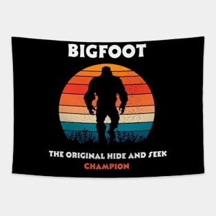 Bigfoot Hide and Seek Champion Tapestry