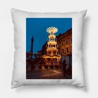 Newcastle Christmas Market photograph Pillow