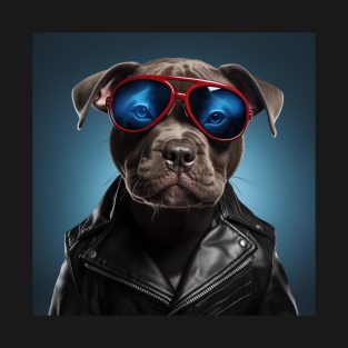 Biker Staffy T-Shirt