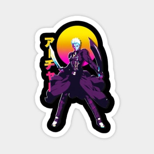 Archer Fate Stay Night Anime Retrowave Magnet