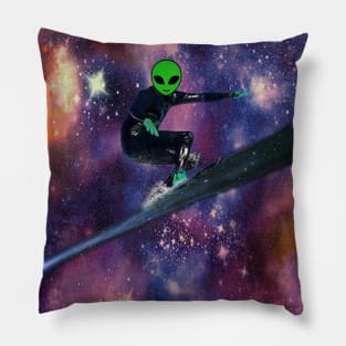 Alien Surfer Pillow