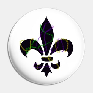 Fleur de Lis Mardi Gras Pin