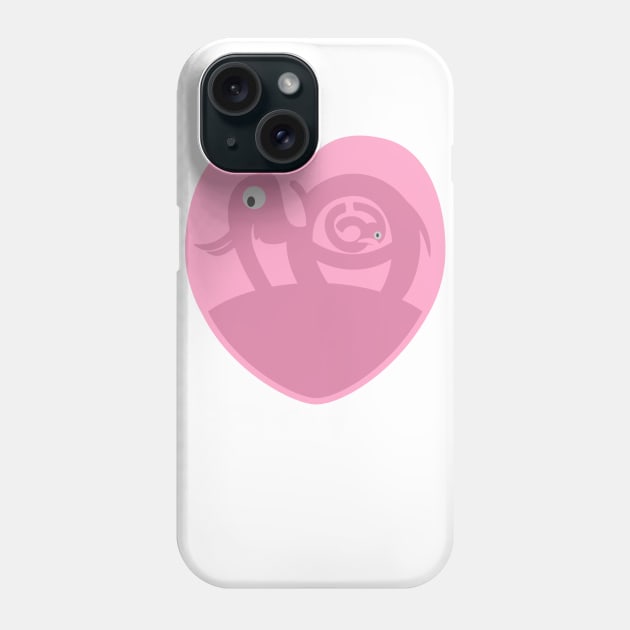 Pregnant Elephant Heart Phone Case by mailboxdisco