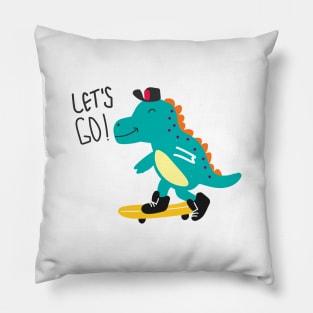 Lets go Dino Pillow