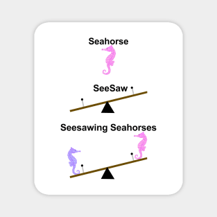 Seesawing Seahorses Magnet