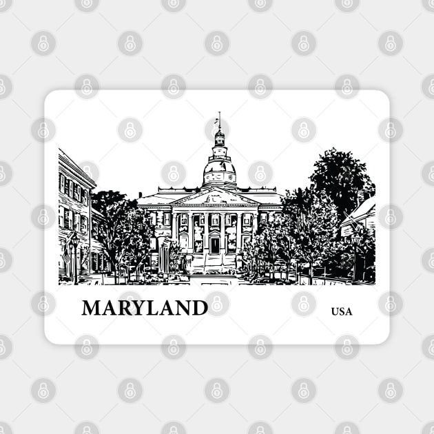 Maryland State USA Magnet by Lakeric