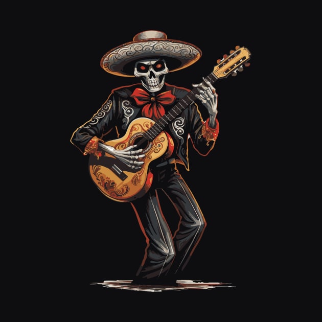 skeleton playing guitar by WoodShop93