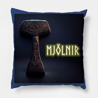 Mighty Mjolnir Thor Hammer Norse Pillow