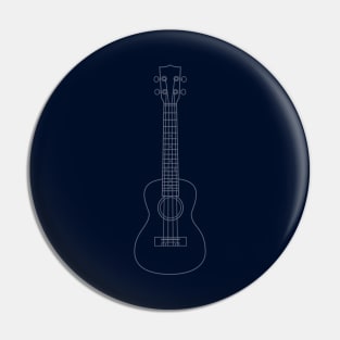 Ukulele Tenor Concert Soprano Outline Pin