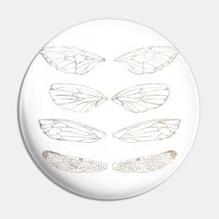 Insect Wings Silver - Butterfly, Moth, Cicada, and Dragonfly Pin