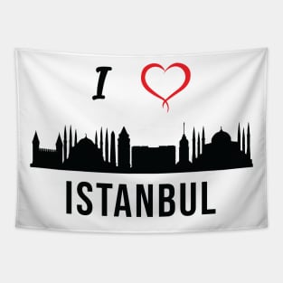 I love Istanbul Skyline Turkish Kurdish Zazaki Culture Tapestry