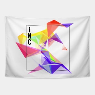 Abstract Geometric Collage Tapestry