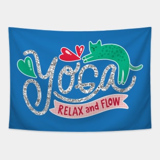 RELAX AND FLOW WITH YOGA Tapestry