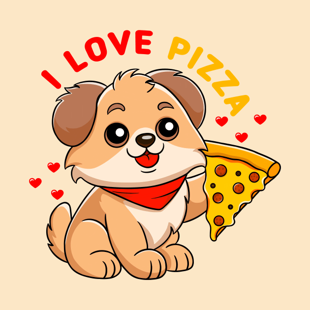 I love pizza dog by Mpd Art