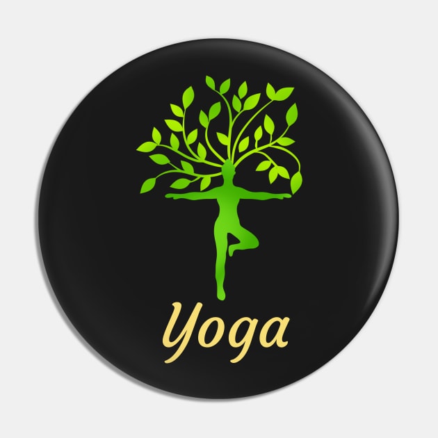 All I Need Is Love And Yoga And A Dog Pin by Famgift