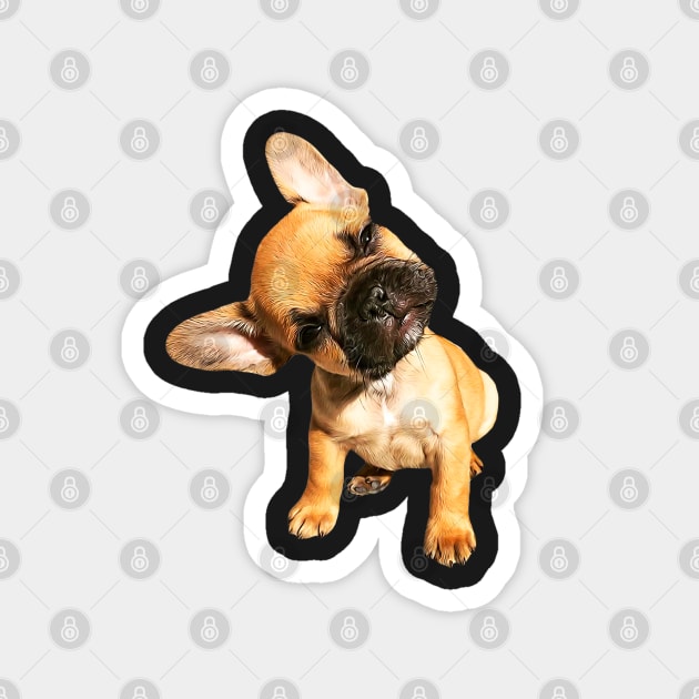 French Bulldog Cute Head Tilt Magnet by ElegantCat