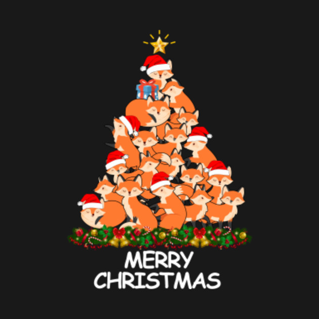 Discover Fox Shirt Fox Christmas Tree Shirt Merry Christmas - Fox - T-Shirt