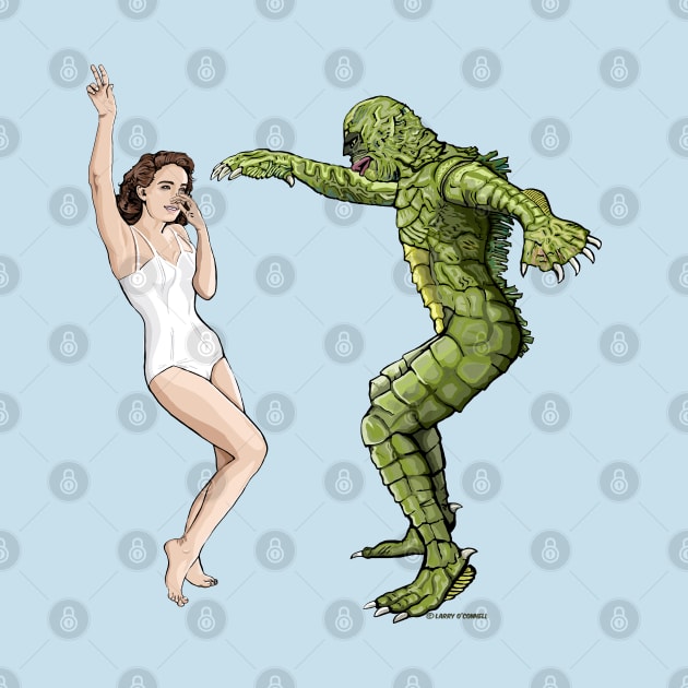 The Creature and Julie Adams doing the swim by FanboyMuseum