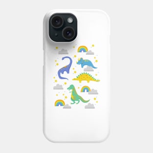 Dinosaurs + Rainbows Phone Case