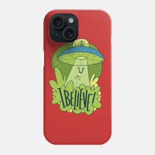 UFO Abduction I Believe Alien Phone Case