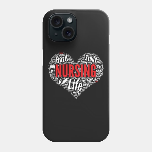 Nurse Heart Funny Nursing print Phone Case by theodoros20