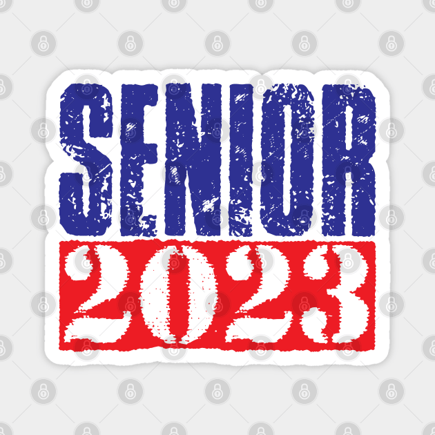 Senior 2023 - Vintage  Text Magnet by Whimsical Thinker