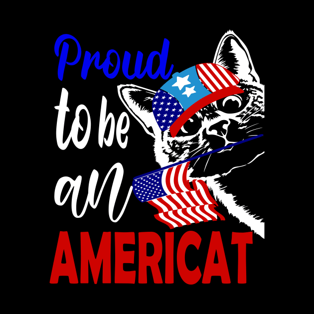 Proud to be an americat..4th of july funny gift by DODG99