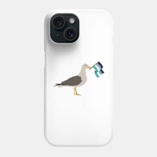 Seagull Holding Oriented Aroace Pride Flag Phone Case