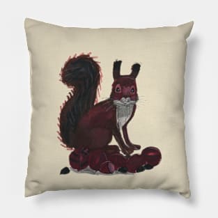 Squirrel with Nuts Pillow