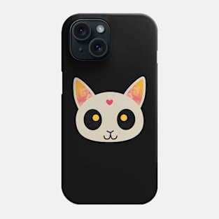 Grey Heart Cat Phone Case