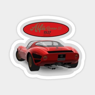 Alfa Romeo 33 1968 Back Magnet