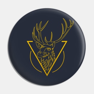 golden tribal deer Pin